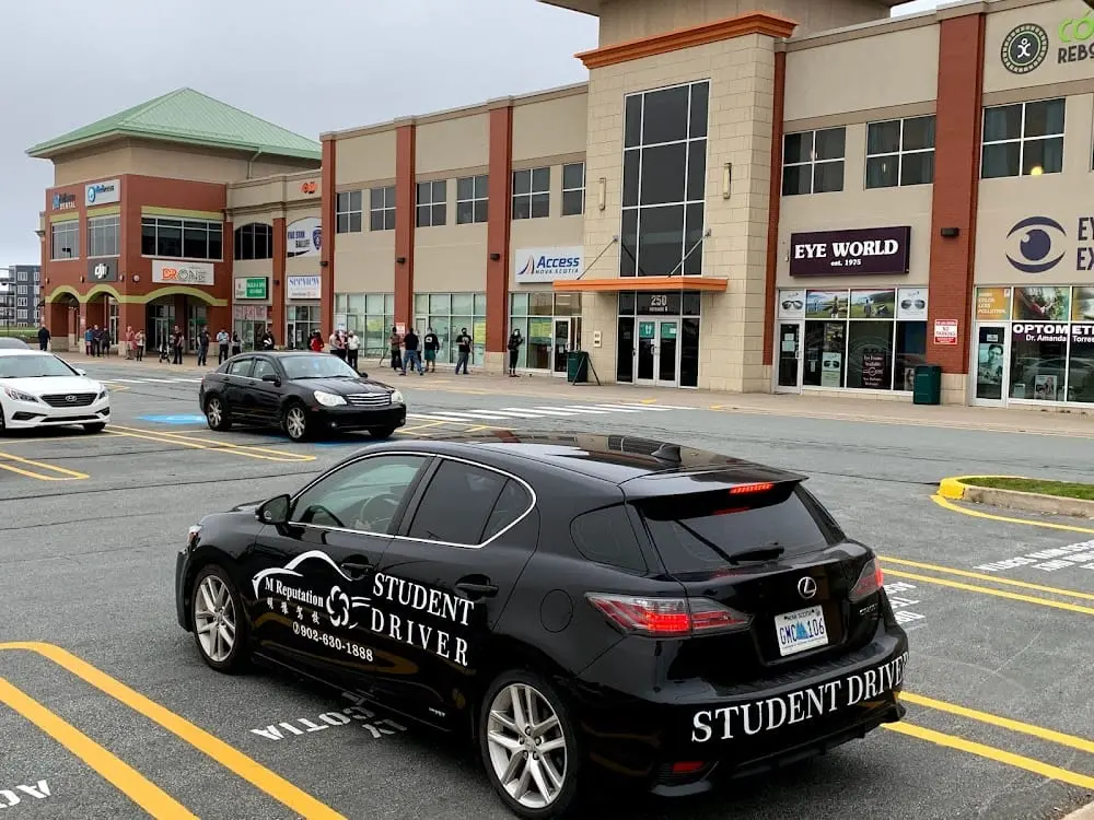 M Reputation Driving School training car at Access Nova Scotia